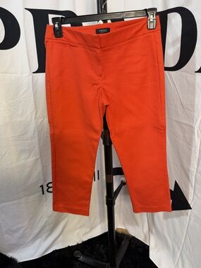 Jones New York Women's Capri Pants Orange Size 4 Cotton Stretch Dress Trousers